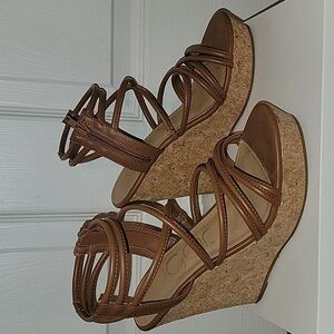 Stylish Brown Wedge Sandals